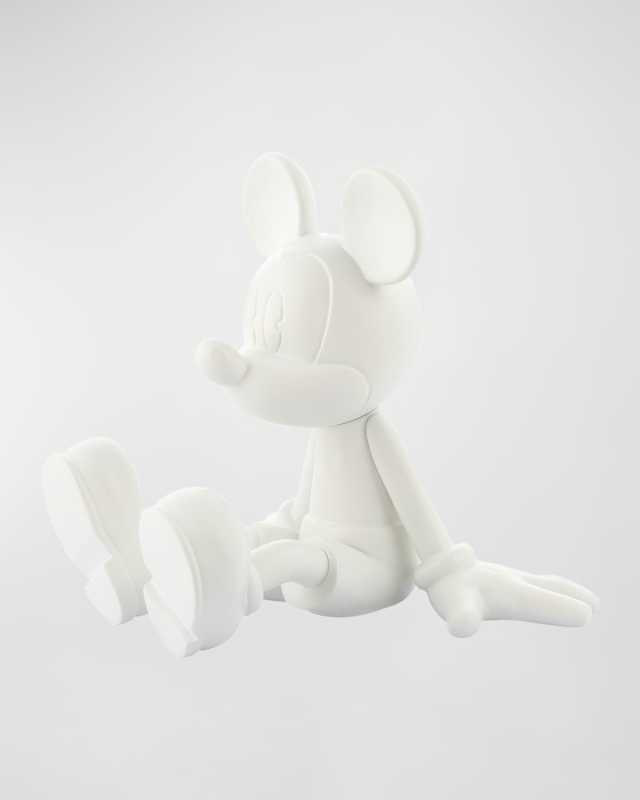 Matte White Sitting Mickey Small Figurine by Marcel Wanders
